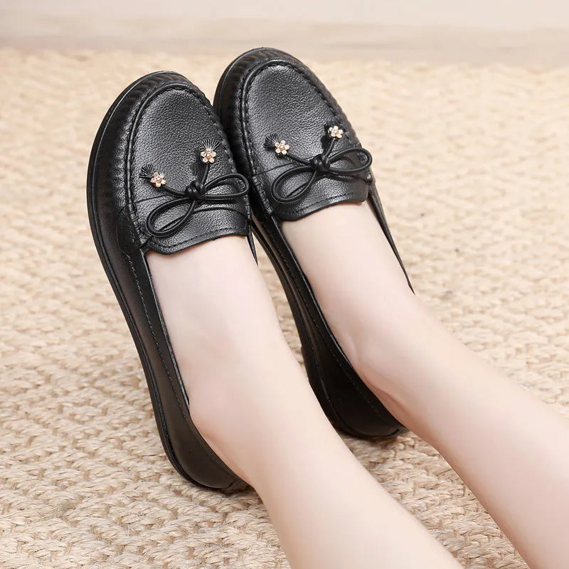 ErgoMoc™ • Mocassins Orthopédiques en Cuir pour Femme