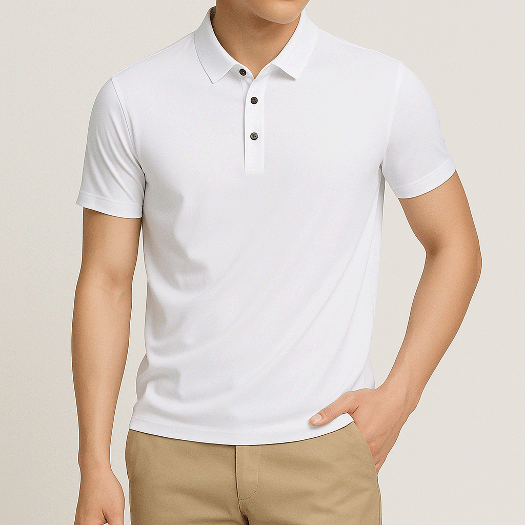 Polo en soie glacée | MODELINE