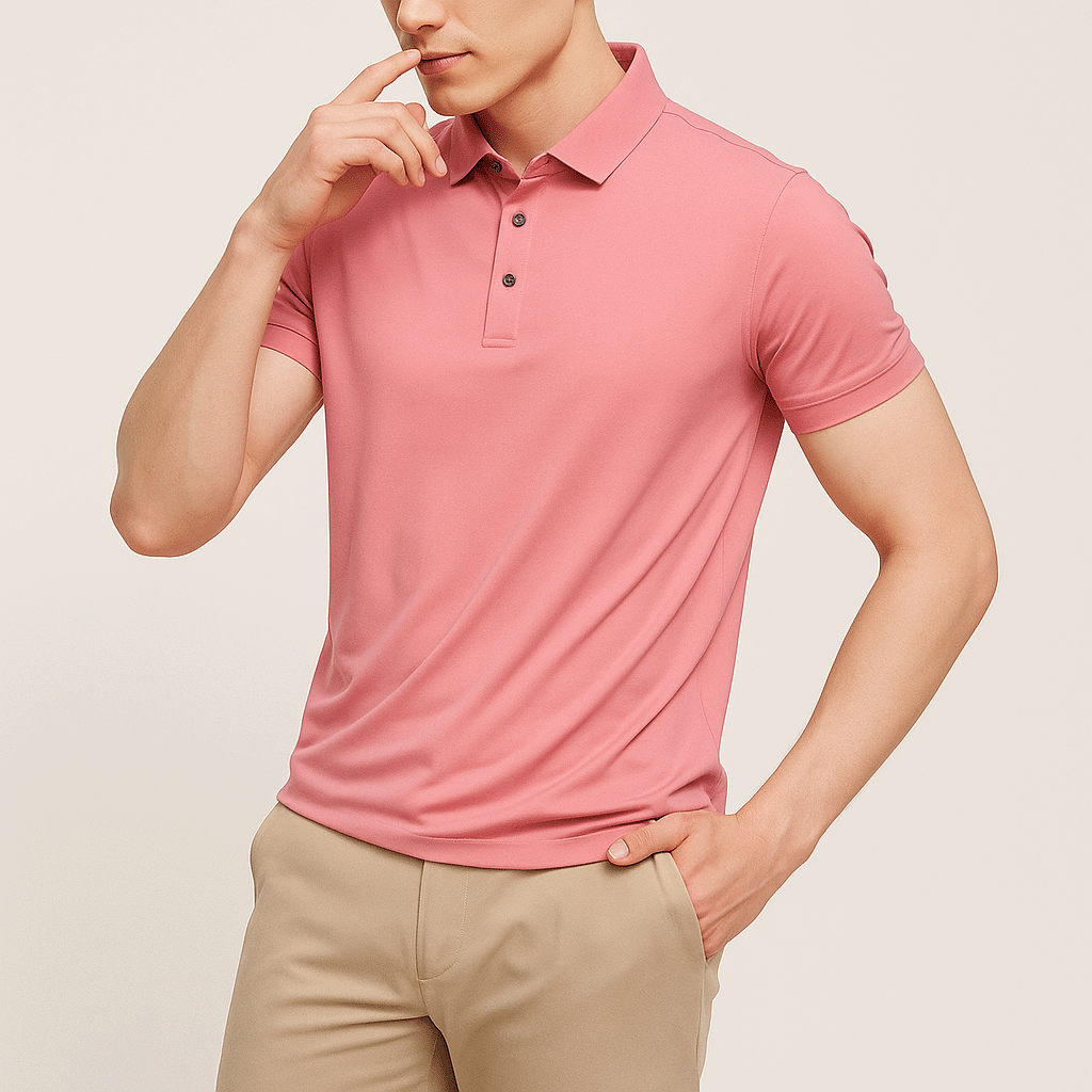 Polo en soie glacée | MODELINE