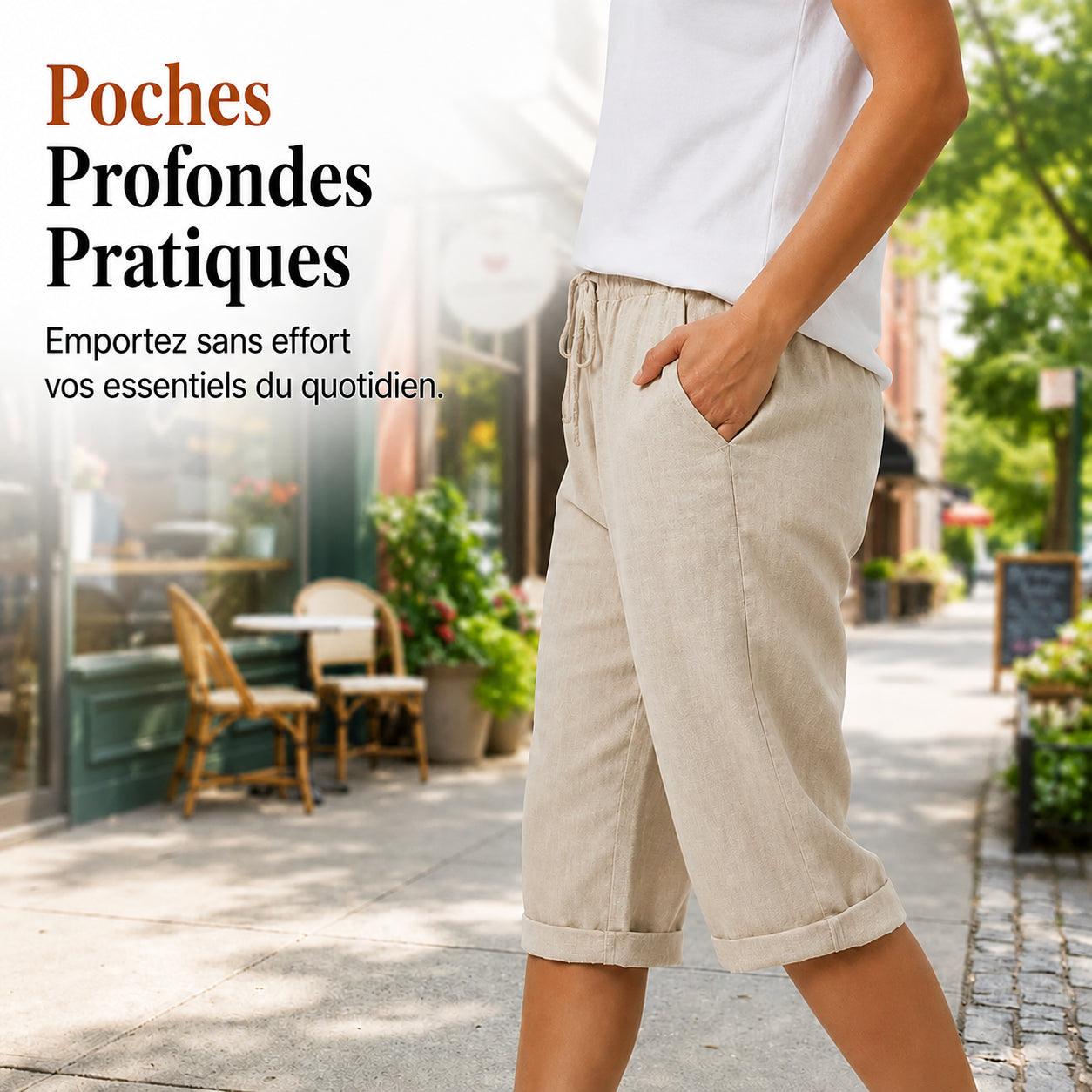 Modeline™ | Short femme en coton et lin