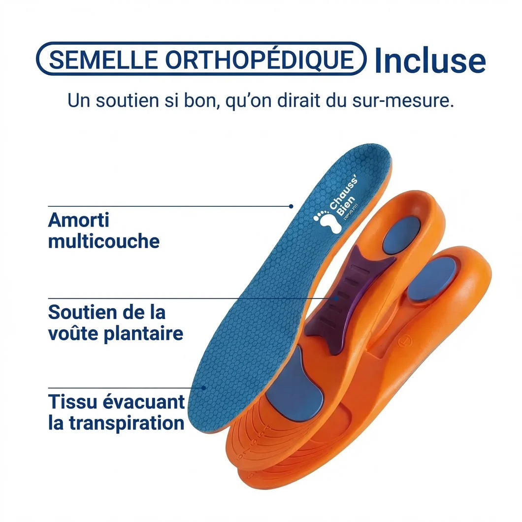 Chauss' Bien™ - Baskets orthopédiques pour le quotidien et le confort