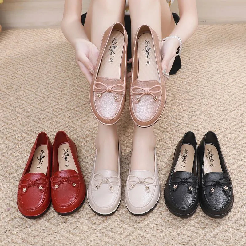 ErgoMoc™ • Mocassins Orthopédiques en Cuir pour Femme