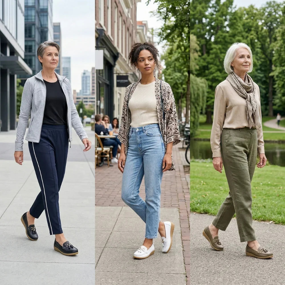 Mocassins Orthopédiques en Cuir pour Femme / OrthoMoc™